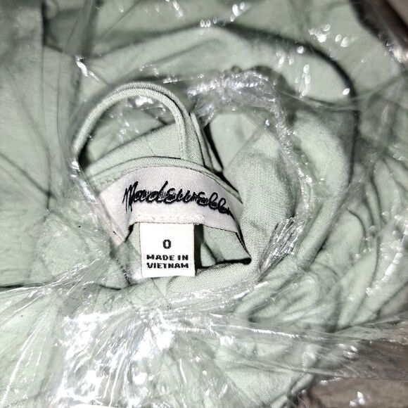 Madewell Sadie Mini Slip Dress Gatehouse Green Strappy Women's Sz 0 Item NL091 - Picture 9 of 11